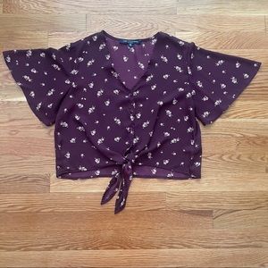 One Clothing Front Tie Blouse.